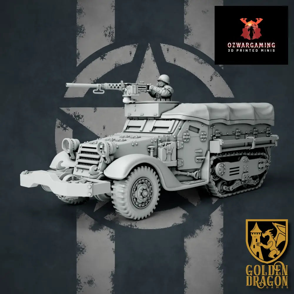 United States of America M50A1 Palomino Halftrack | Golden Dragon Games Weird WW2 Role Playing Miniatures