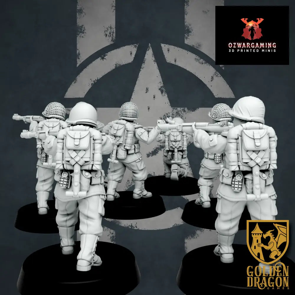 United States of America Rear Echelon Infantry | Golden Dragon Games Weird WW2 Role Playing Miniatures