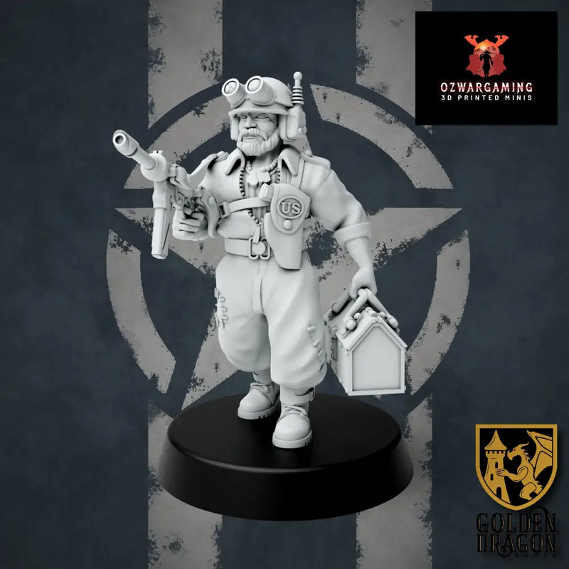 United States of America Warrant Officer Jethro Madison | Golden Dragon Games Weird WW2 Role Playing Miniatures