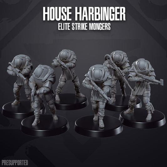 Oasis Imperium: House Harbinger Strike Mongers | Skullforge Studios 32mm Wargaming Miniatures Role Playing Miniatures