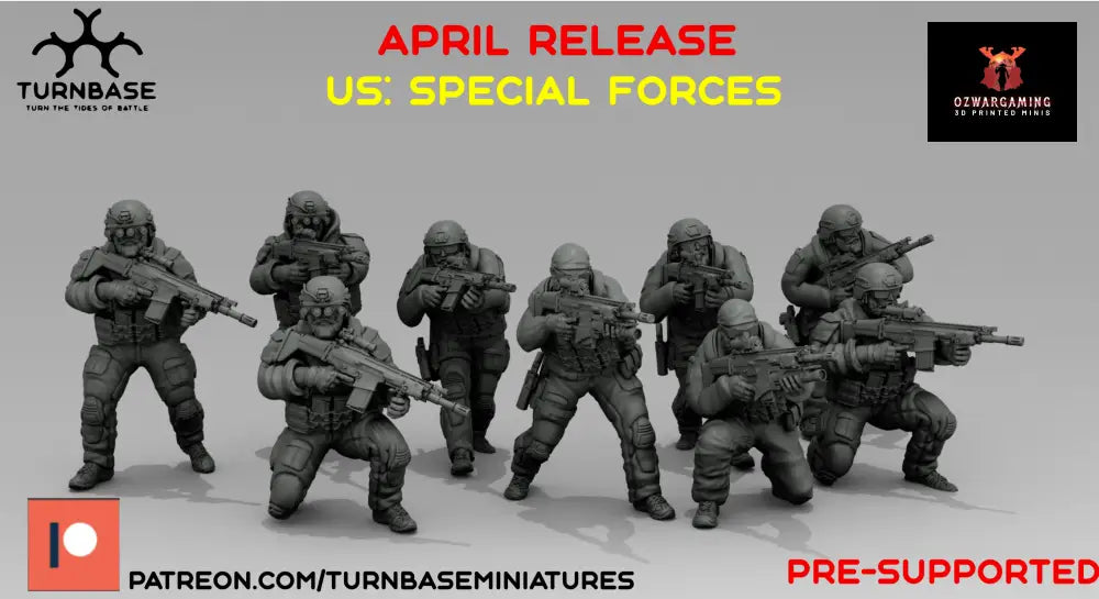 US Special Forces | Turnbase Modern Military Wargaming Miniatures Role Playing Miniatures