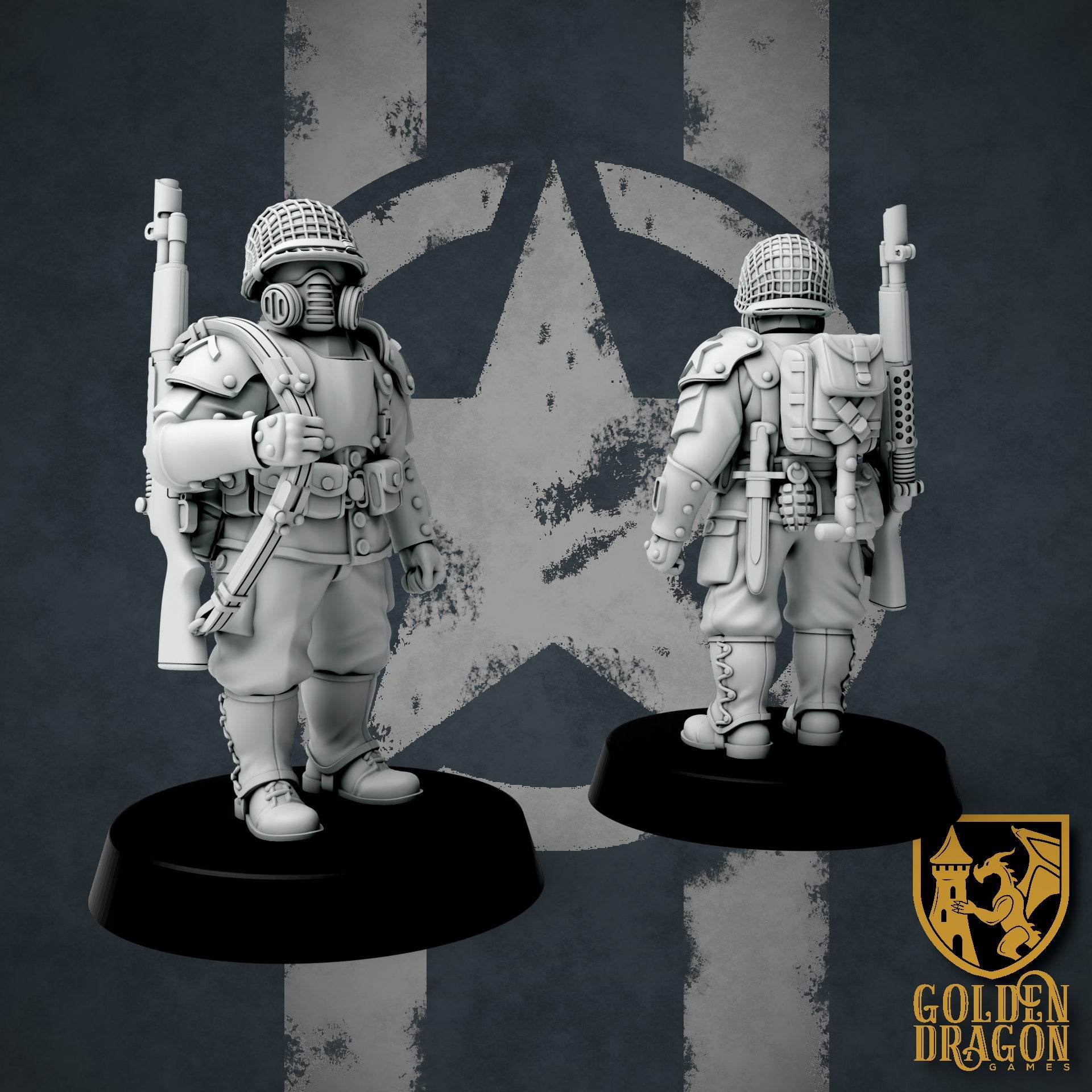 United States of America Infantry | Golden Dragon Games Weird WW2 Role Playing Miniatures