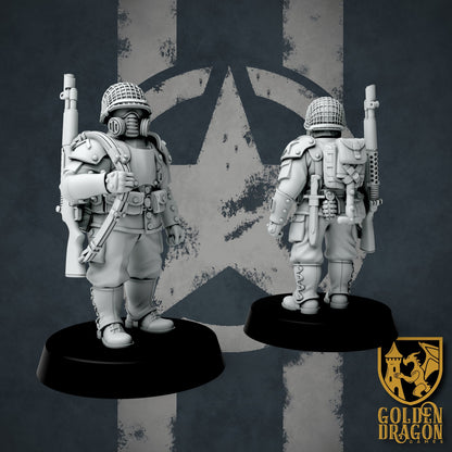 United States of America Infantry | Golden Dragon Games Weird WW2 Role Playing Miniatures