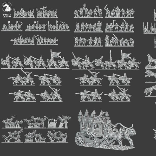 Vampires Army Bundle | Forest Dragon 10mm Fantasy Wargaming Miniatures