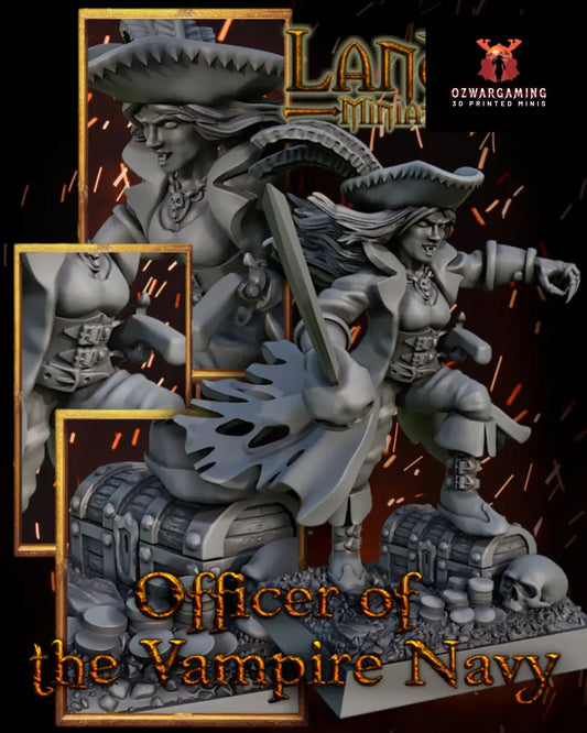 Vampire Navy Officer | Landor Miniatures 28/32mm Fantasy Wargaming Miniatures