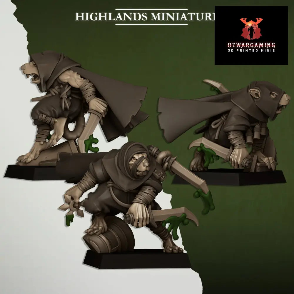 Vermin Assassins | Highlands Miniatures 28/32mm Fantasy Wargaming Miniatures Role Playing Miniatures