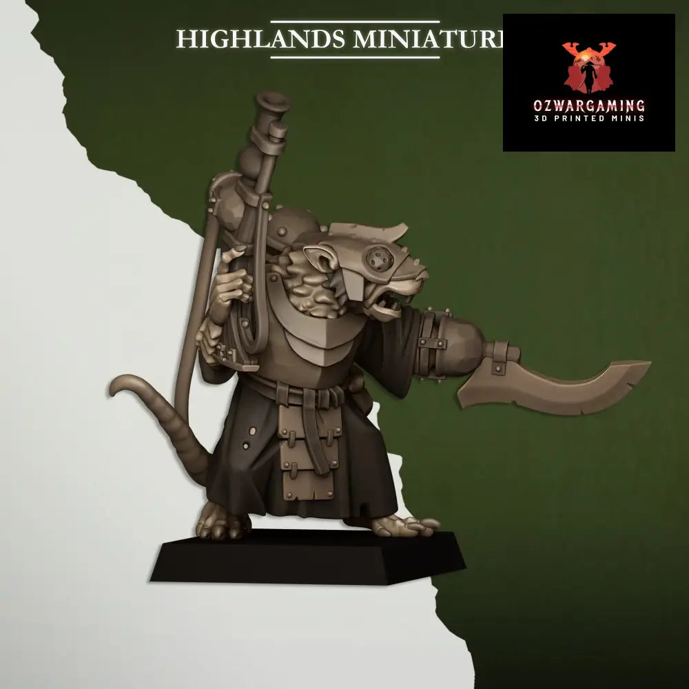Vermin Engineer | Highlands Miniatures 28/32mm Fantasy Wargaming Miniatures Role Playing Miniatures