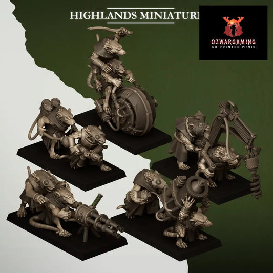 Vermin Heavy Shooter Teams | Highlands Miniatures 28/32mm Fantasy Wargaming Miniatures Role Playing Miniatures
