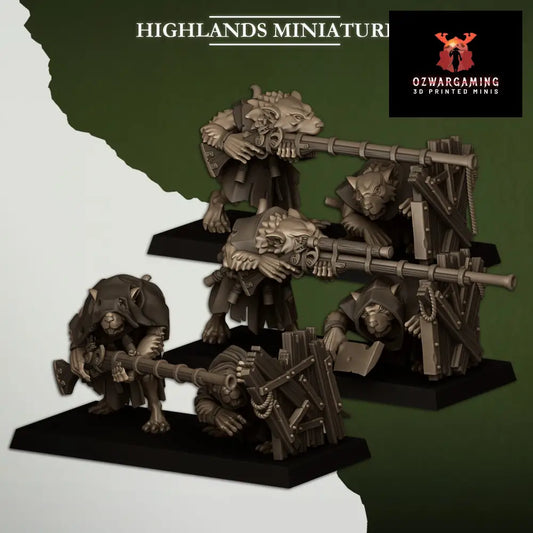 Vermin Shooter Teams | Highlands Miniatures 28/32mm Fantasy Wargaming Miniatures Role Playing Miniatures