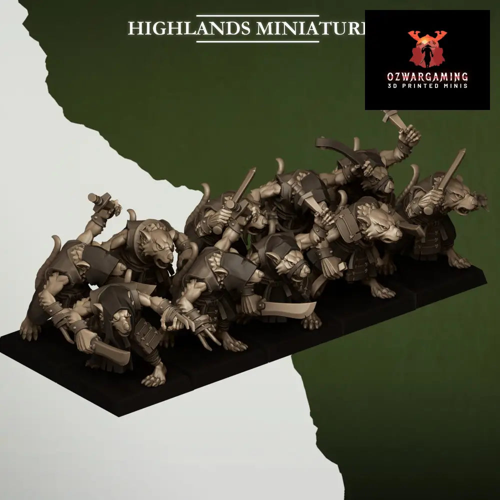 Vermin Thugs | Highlands Miniatures 28/32mm Fantasy Wargaming Miniatures Role Playing Miniatures