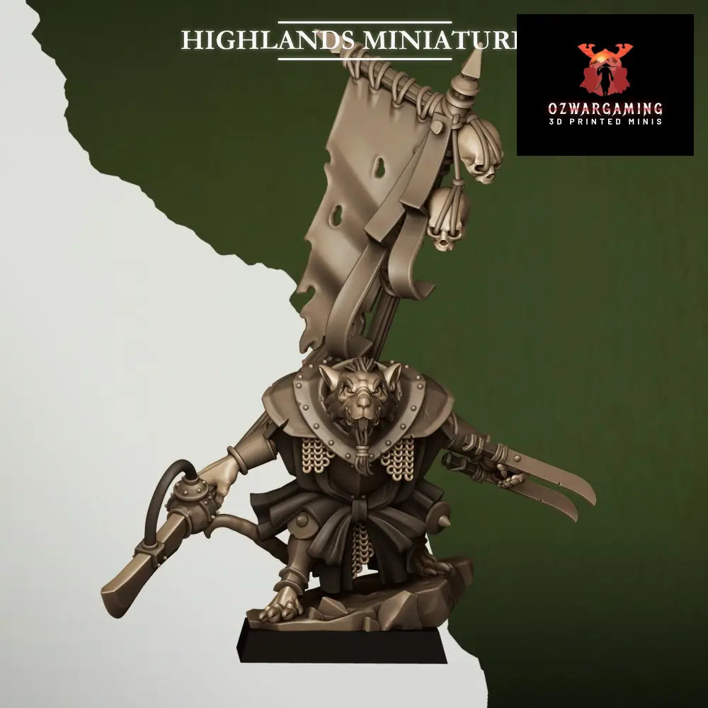 Vermin Warlord | Highlands Miniatures 28/32mm Fantasy Wargaming Miniatures Role Playing Miniatures