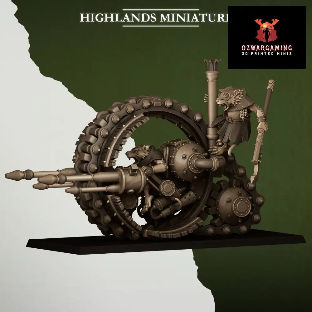 Vermin Wheeled Engine | Highlands Miniatures 28/32mm Fantasy Wargaming Miniatures Role Playing Miniatures