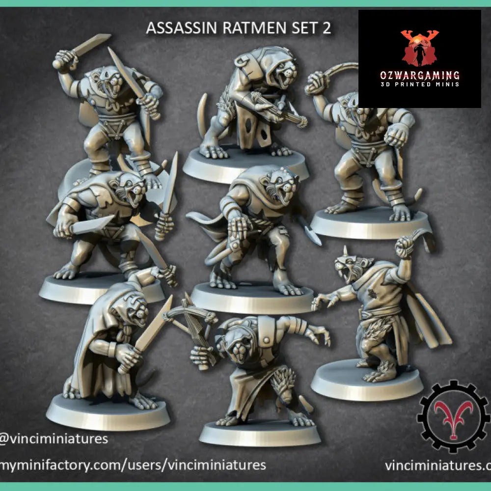 Verminkin Assassins 2 | Vinci Miniatures 28/32mm Fantasy Wargaming Miniatures Role Playing Miniatures