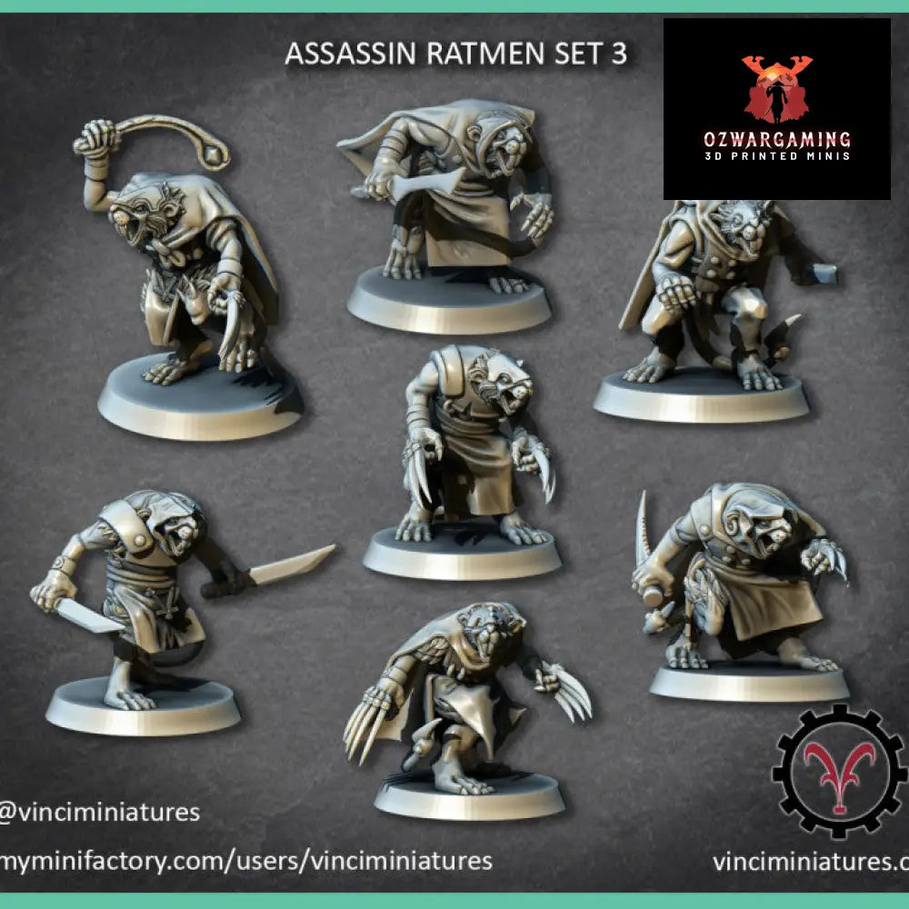 Verminkin Assassins 3 | Vinci Miniatures 28/32mm Fantasy Wargaming Miniatures Role Playing Miniatures