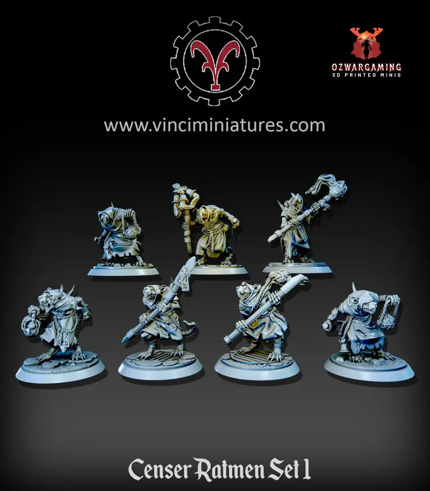 Verminkin Censer Ratmen | Vinci Miniatures 28/32mm Fantasy Wargaming Miniatures Role Playing Miniatures