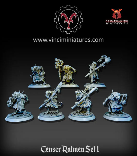Verminkin Censer Ratmen | Vinci Miniatures 28/32mm Fantasy Wargaming Miniatures Role Playing Miniatures