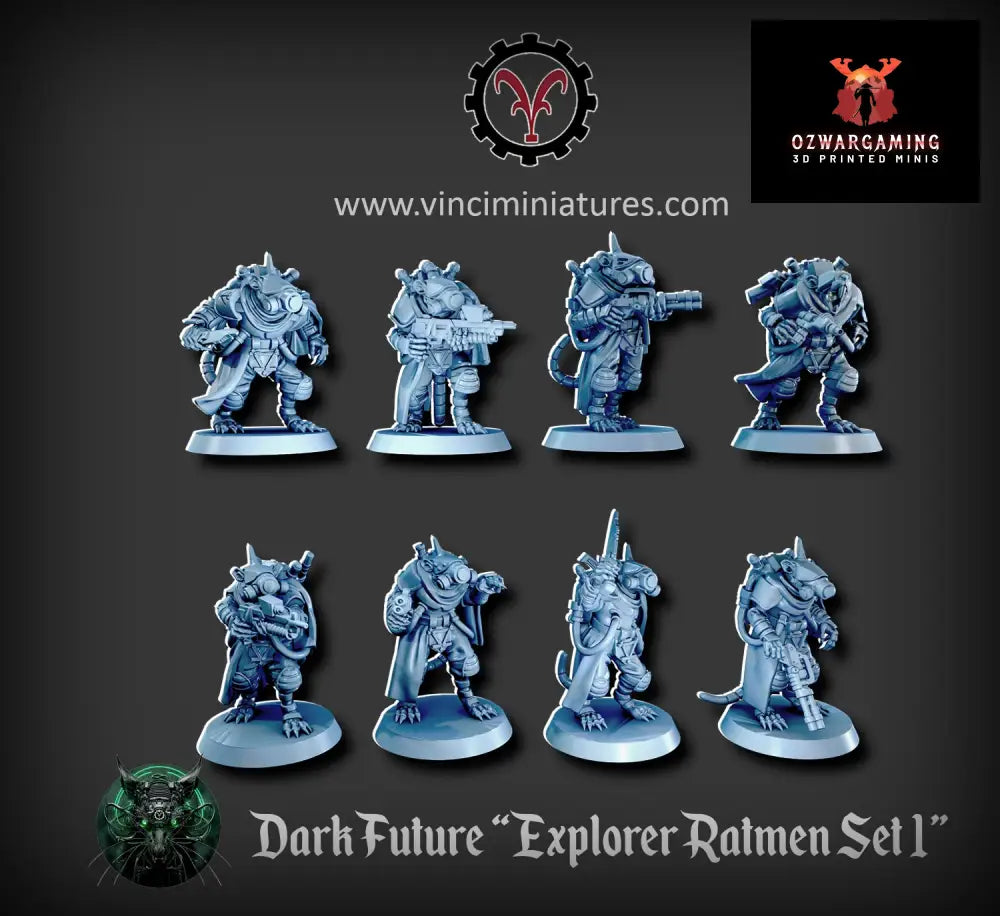 Verminkin Dark Future Explorers | Vinci Miniatures 28/32mm Fantasy Wargaming Miniatures Role Playing Miniatures
