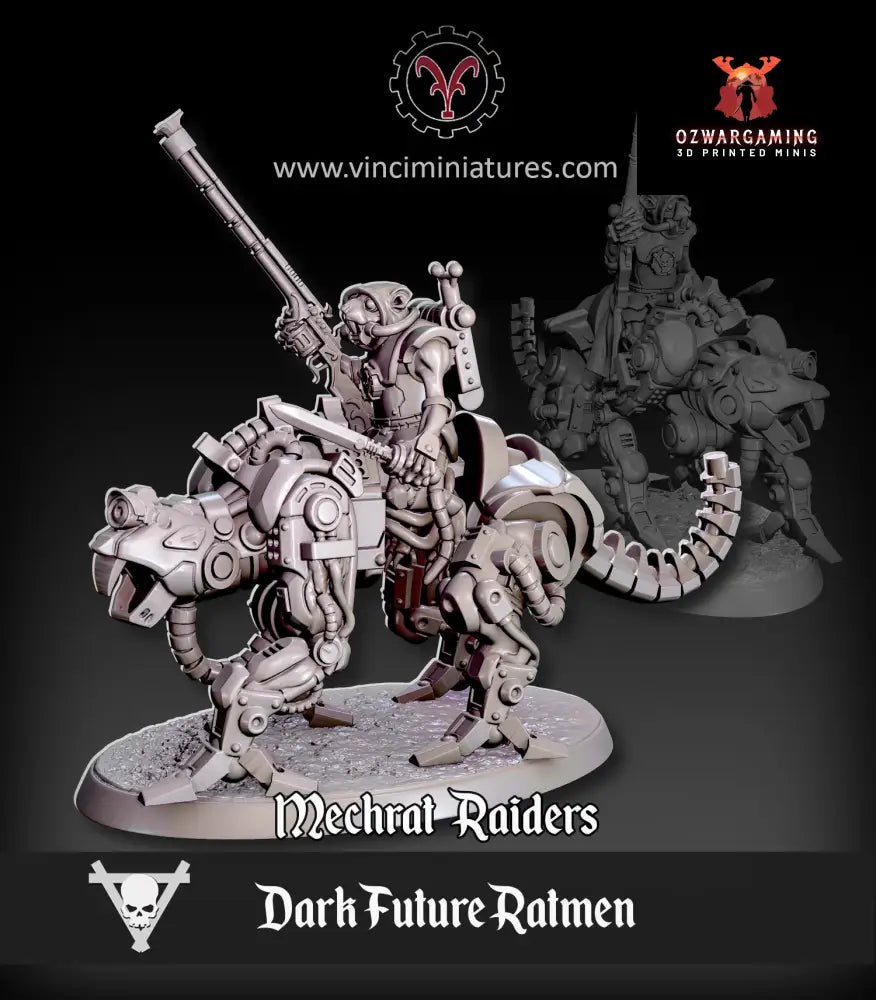 Verminkin Dark Future Mechrat Raiders | Vinci Miniatures 28/32mm Fantasy Wargaming Miniatures Role Playing Miniatures
