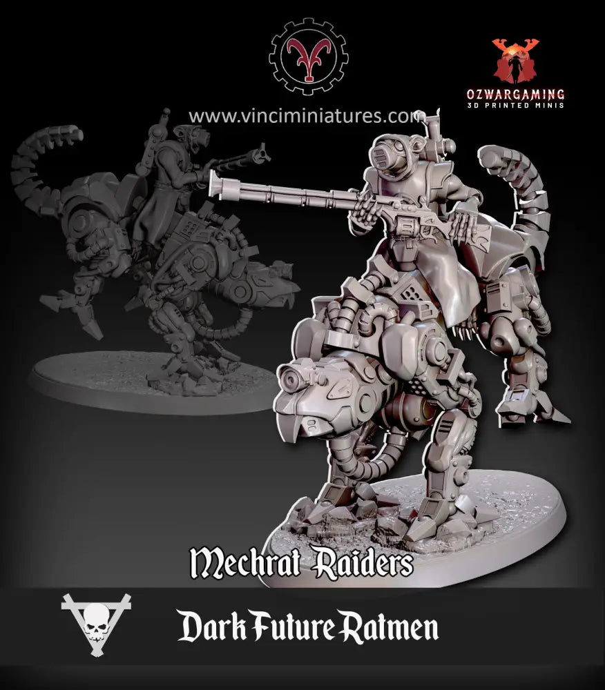 Verminkin Dark Future Mechrat Raiders | Vinci Miniatures 28/32mm Fantasy Wargaming Miniatures Role Playing Miniatures