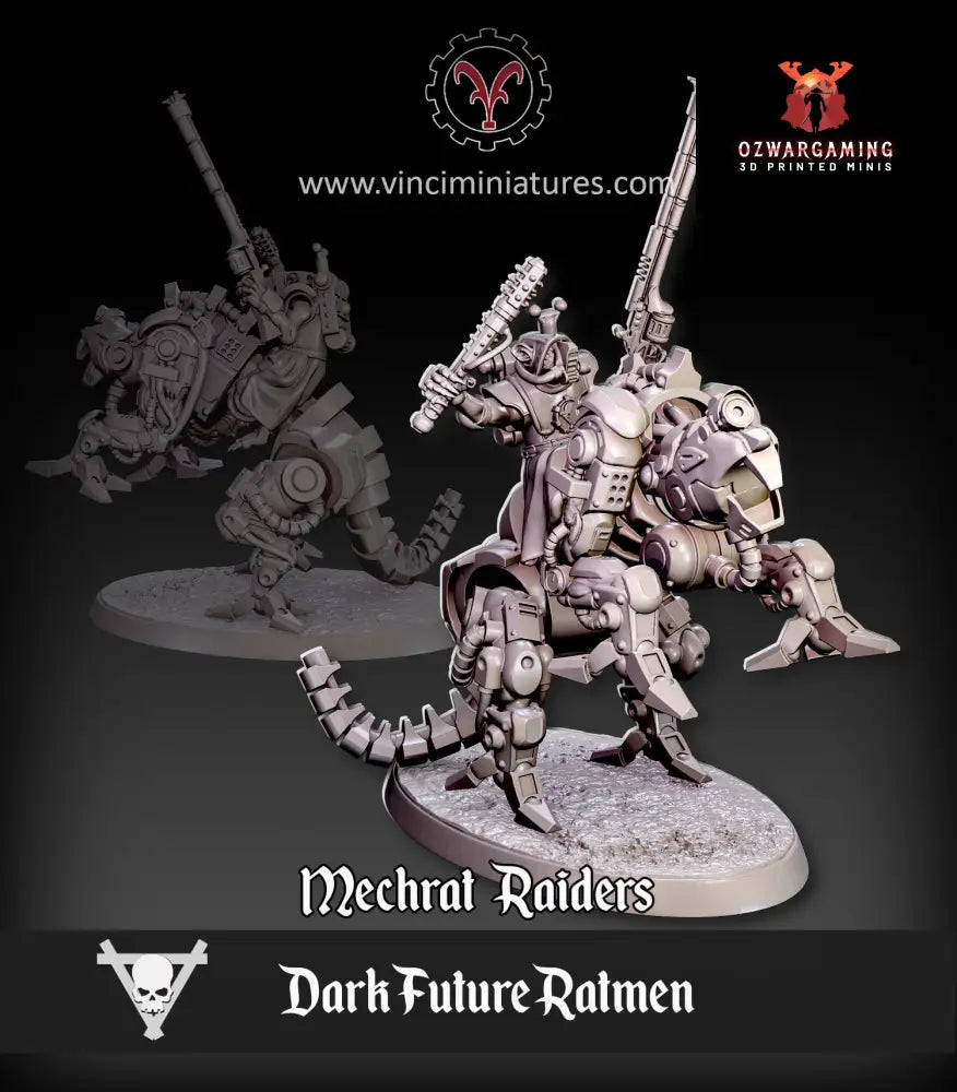 Verminkin Dark Future Mechrat Raiders | Vinci Miniatures 28/32mm Fantasy Wargaming Miniatures Role Playing Miniatures