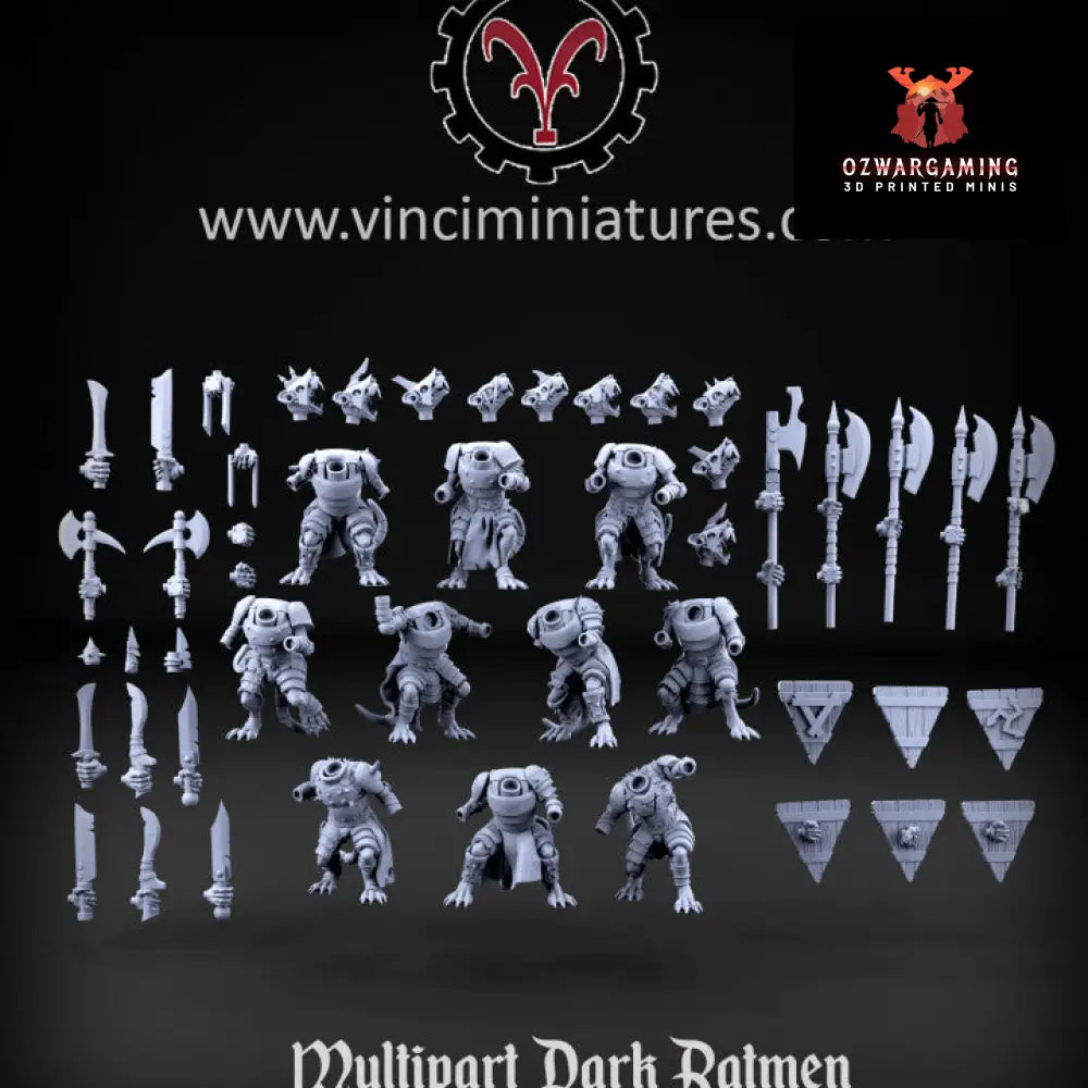 Verminkin Dark Ratmen | Vinci Miniatures 28/32mm Fantasy Wargaming Miniatures Role Playing Miniatures
