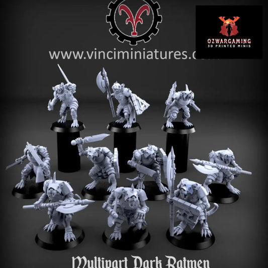Verminkin Dark Ratmen | Vinci Miniatures 28/32mm Fantasy Wargaming Miniatures Role Playing Miniatures