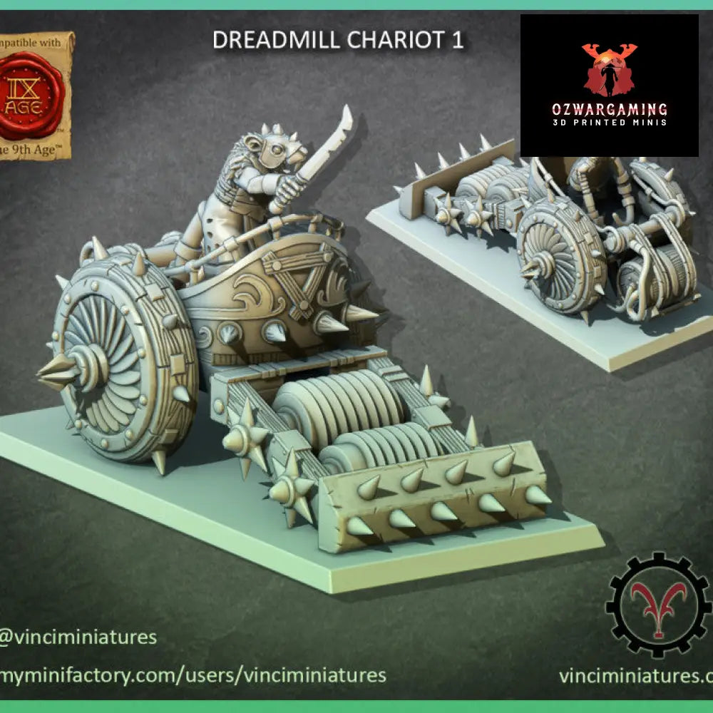 Verminkin Dreadmill Chariot | Vinci Miniatures 28/32mm Fantasy Wargaming Miniatures Role Playing Miniatures