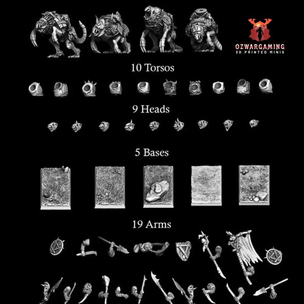 Verminkin Mounted Rats | Vinci Miniatures 28/32mm Fantasy Wargaming Miniatures Role Playing Miniatures