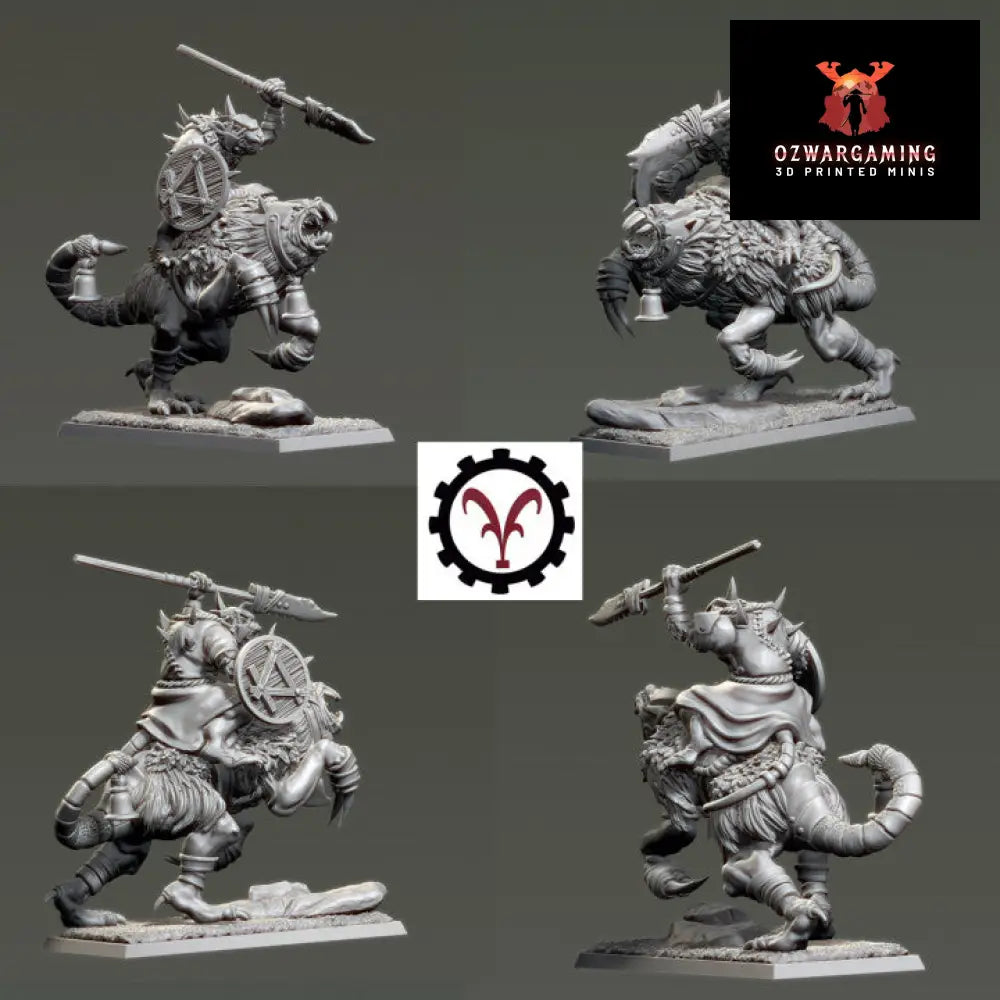 Verminkin Mounted Rats | Vinci Miniatures 28/32mm Fantasy Wargaming Miniatures Role Playing Miniatures