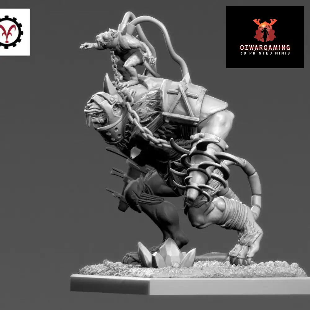 Verminkin Ogre Rat Grinder | Vinci Miniatures 28/32mm Fantasy Wargaming Miniatures Role Playing Miniatures