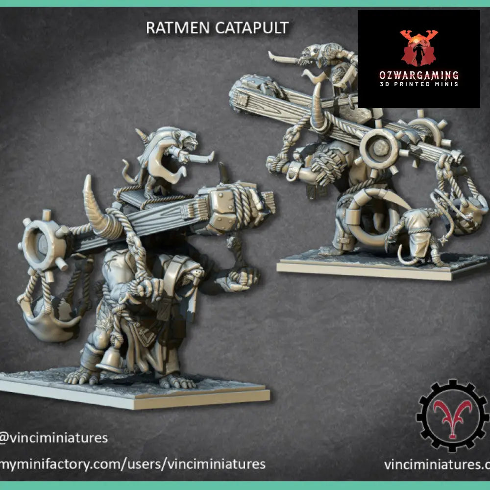 Verminkin Ogre Ratapault | Vinci Miniatures 28/32mm Fantasy Wargaming Miniatures Role Playing Miniatures