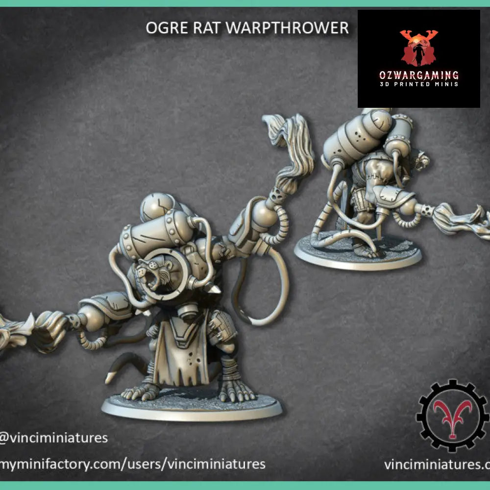 Verminkin Ogre Warp Sprayer | Vinci Miniatures 28/32mm Fantasy Wargaming Miniatures Role Playing Miniatures