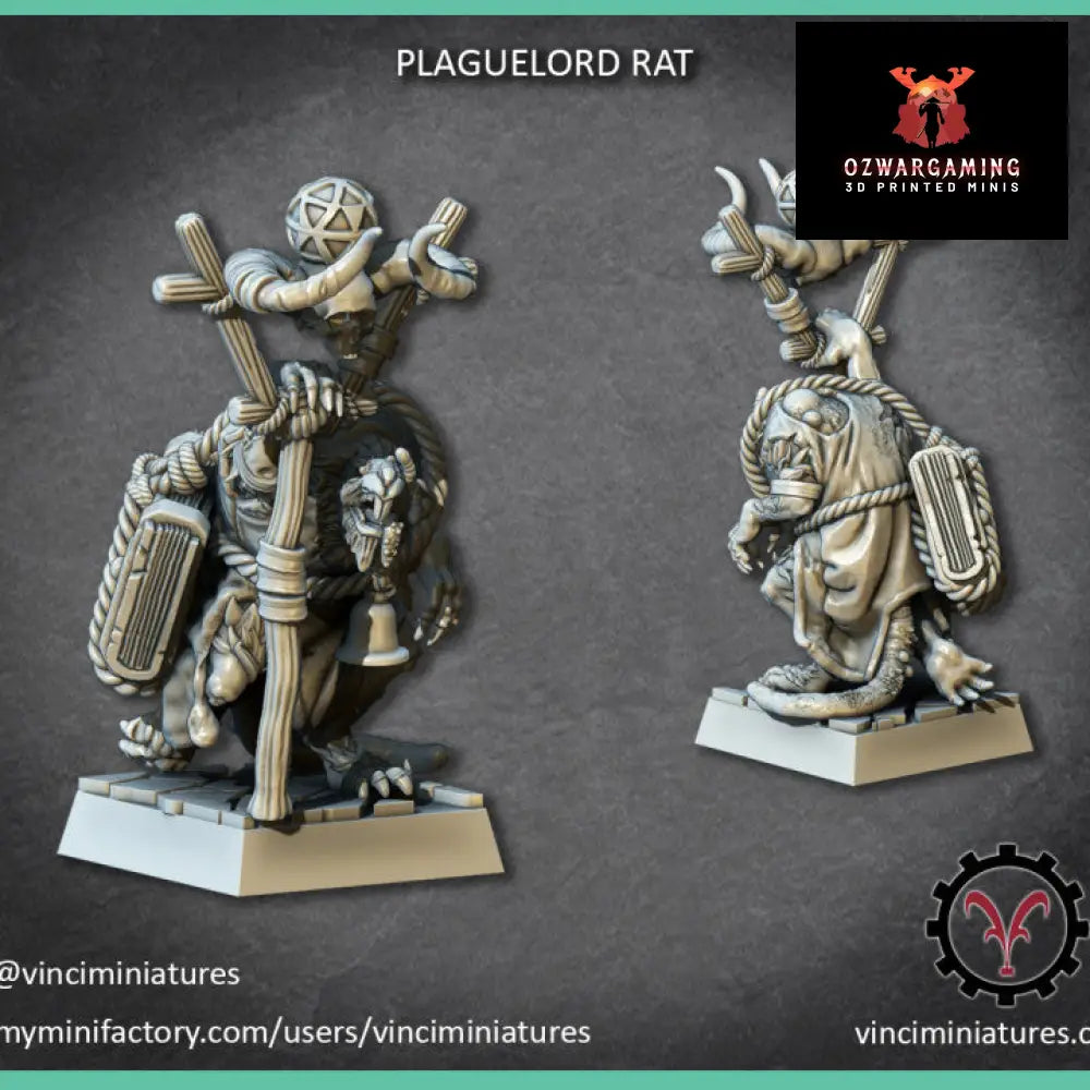 Verminkin Plaguelord | Vinci Miniatures 28/32mm Fantasy Wargaming Miniatures Role Playing Miniatures