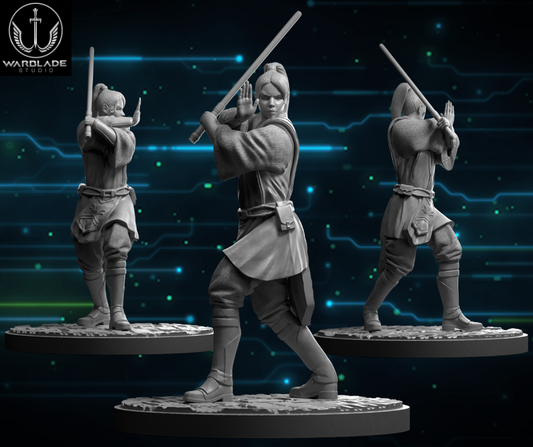 Shatter Scale Vernestra Rwoh Saber | Warblade Studios 40mm Miniatures Role Playing Miniatures