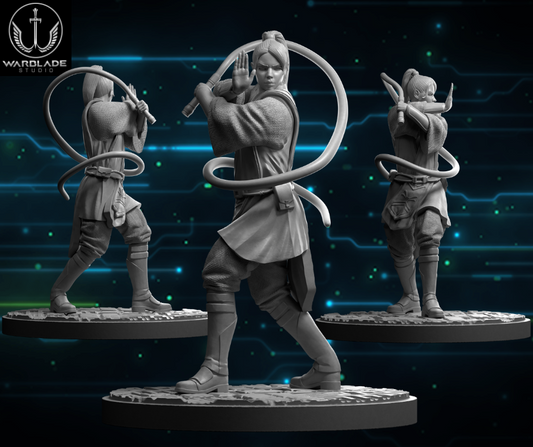 Shatter Scale Vernestra Rwoh Whip | Warblade Studios 40mm Miniatures Role Playing Miniatures