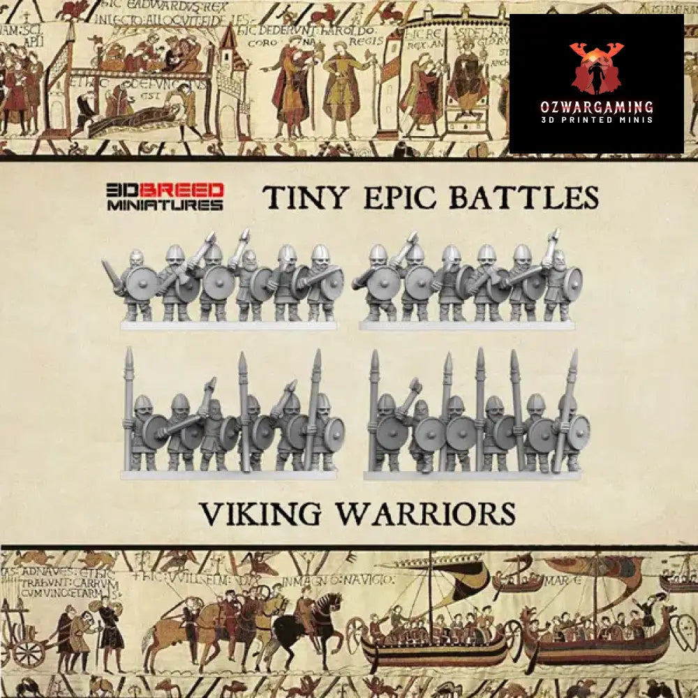 Viking Warriors | 3DBreed 10mm Wargaming Miniatures Role Playing Miniatures