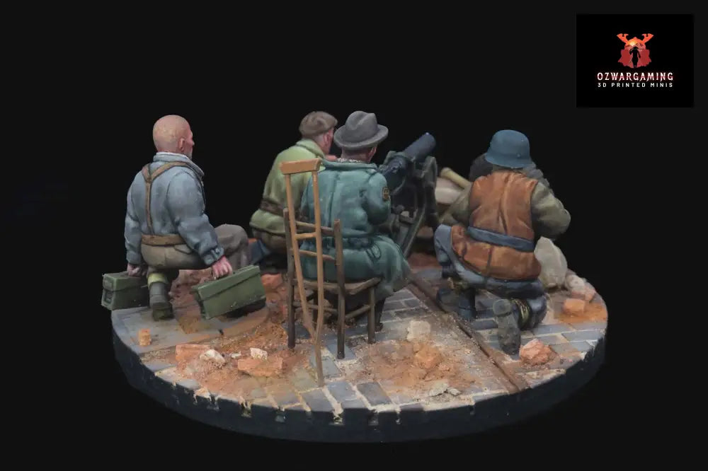 Volkstruum MG08 Team | RKX Miniatures 28mm WW2 Wargaming Miniatures Role Playing Miniatures