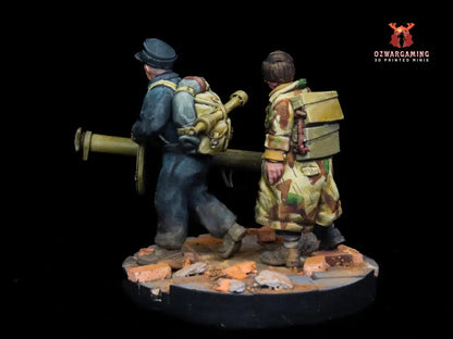 Volkstruum Panzerschreck Team | RKX Miniatures 28mm WW2 Wargaming Miniatures Role Playing Miniatures