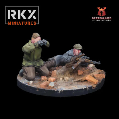 Volkstruum Sniper Team | RKX Miniatures 28mm WW2 Wargaming Miniatures Role Playing Miniatures