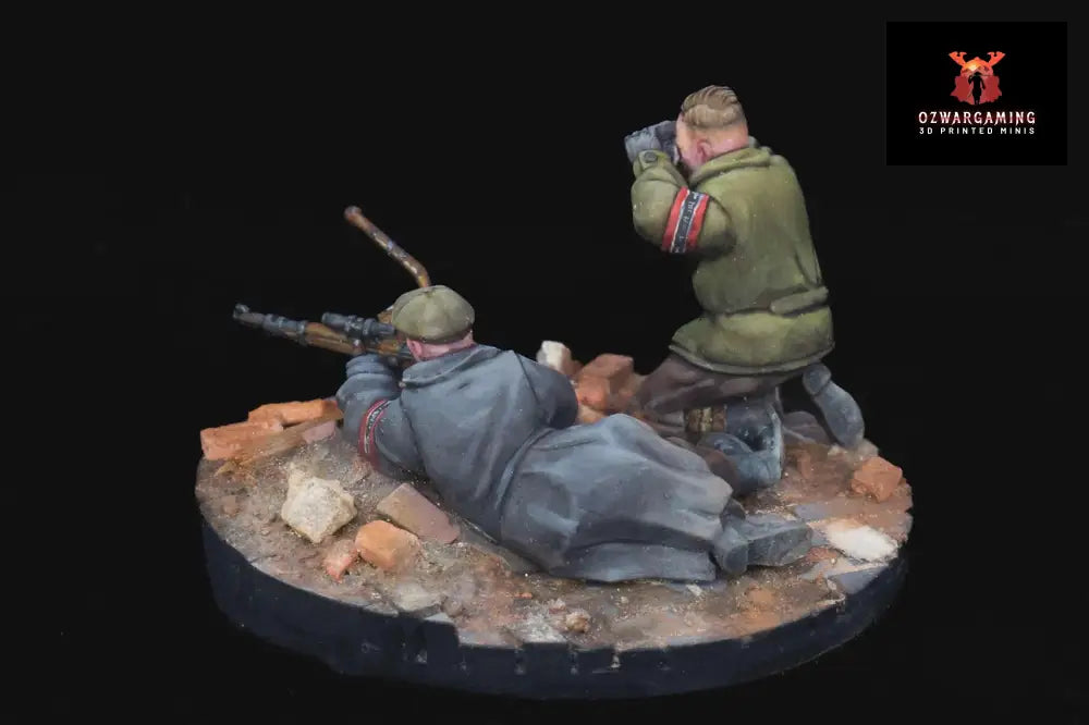 Volkstruum Sniper Team | RKX Miniatures 28mm WW2 Wargaming Miniatures Role Playing Miniatures