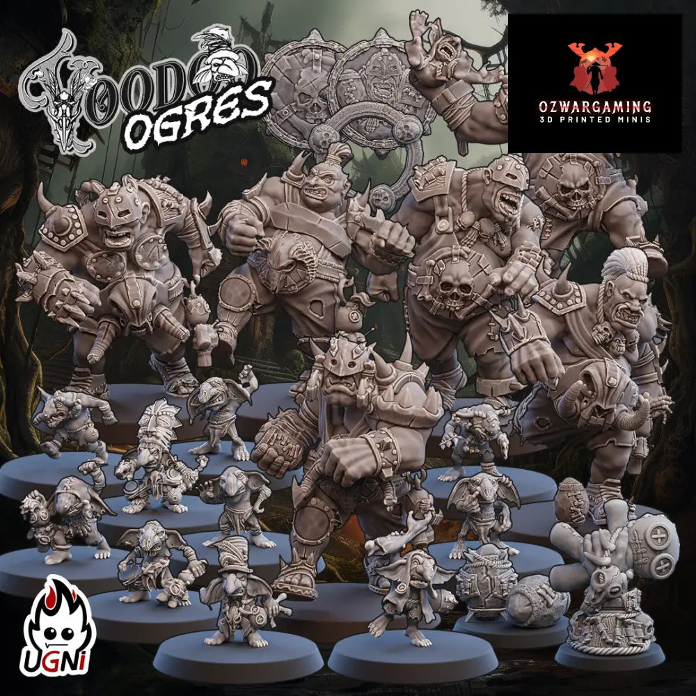 Voodoo Ogres Fantasy Football Team | Ugni Miniatures Role Playing Miniatures