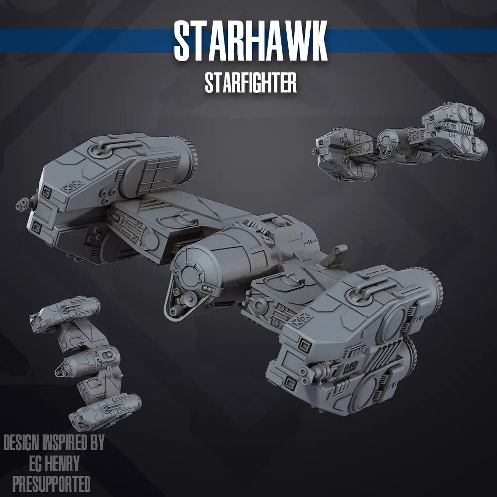 Space Wars: Starhawk Fighter | Skullforge Studios 32mm Wargaming Miniatures Role Playing Miniatures