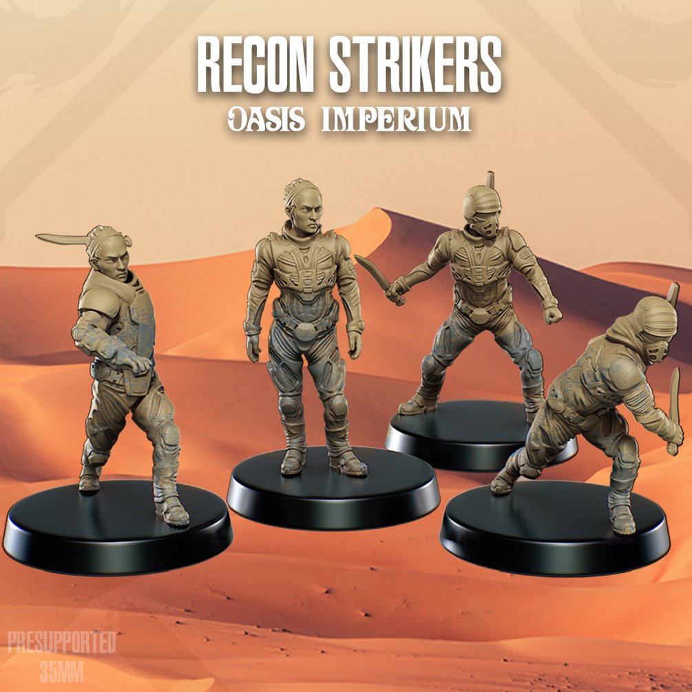 Oasis Imperium: Recon Strikers | Skullforge Studios 32mm Wargaming Miniatures Role Playing Miniatures