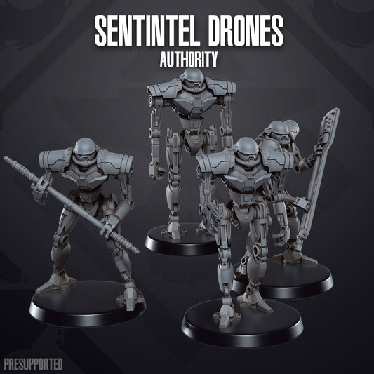 Space Wars: Authority Sentinel Drones | Skullforge Studios 32mm Wargaming Miniatures Role Playing Miniatures