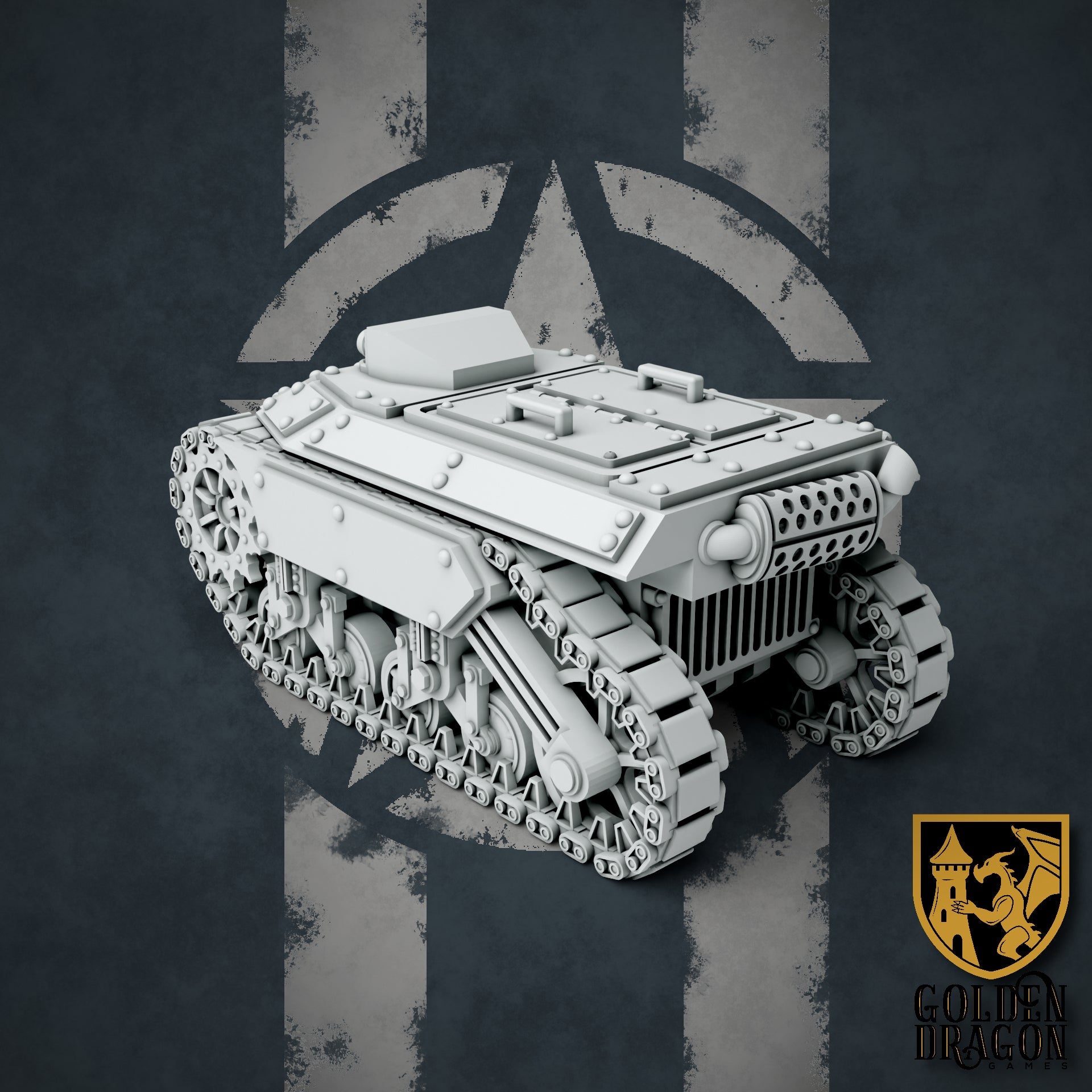United States of America T12-W4L33 Demolition Vehicle | Golden Dragon Games Weird WW2 Role Playing Miniatures