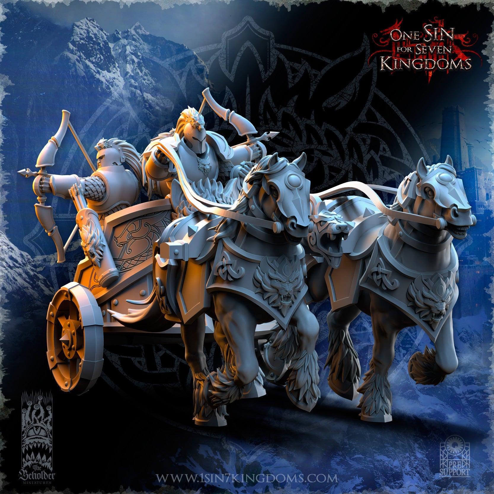 Stormwolves Warthunder Chariot Archer | The Beholder Miniatures 28/32mm Fantasy Wargaming Miniatures