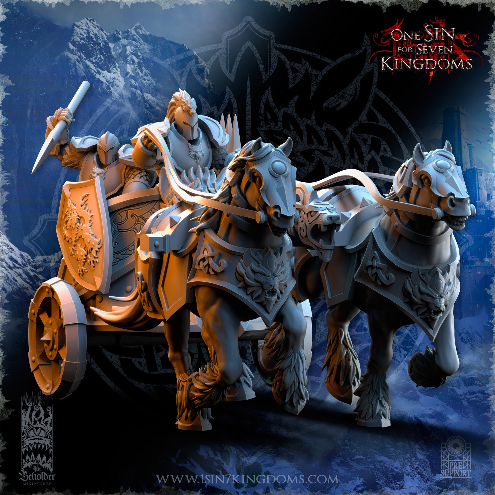 Stormwolves Warthunder Chariot Lancer | The Beholder Miniatures 28/32mm Fantasy Wargaming Miniatures
