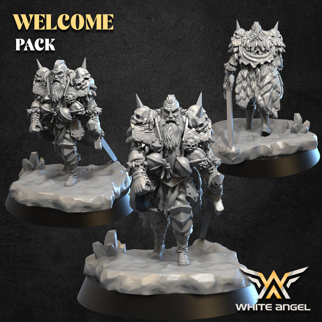 Nordic Viking Hero | White Angel 28/32mm Fantasy Wargaming Miniatures Role Playing Miniatures