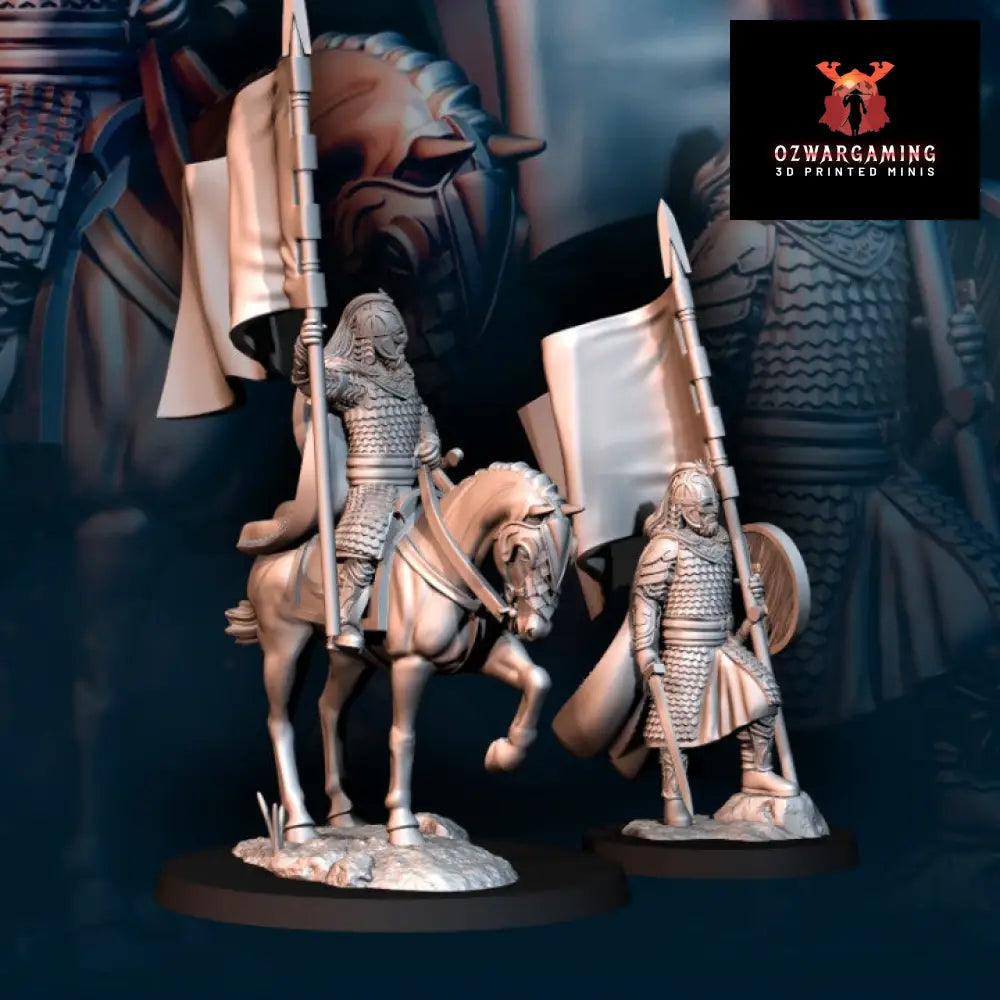 West Human Royal Guard Banner | Davale Games 25mm Fantasy Wargaming Miniatures Role Playing Miniatures