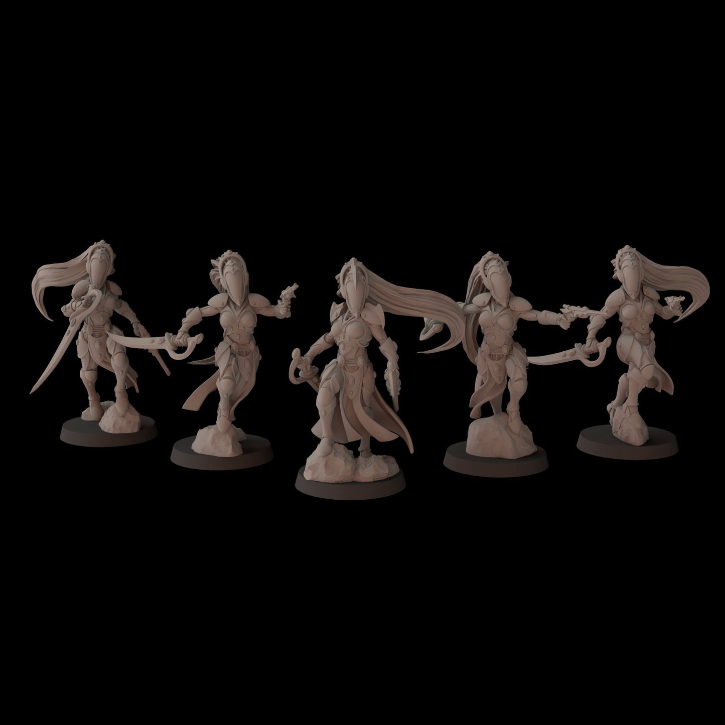 Space Elves Wild Maidens | Fantasy Cult 32mm Grimdark Wargaming Miniatures Role Playing Miniatures